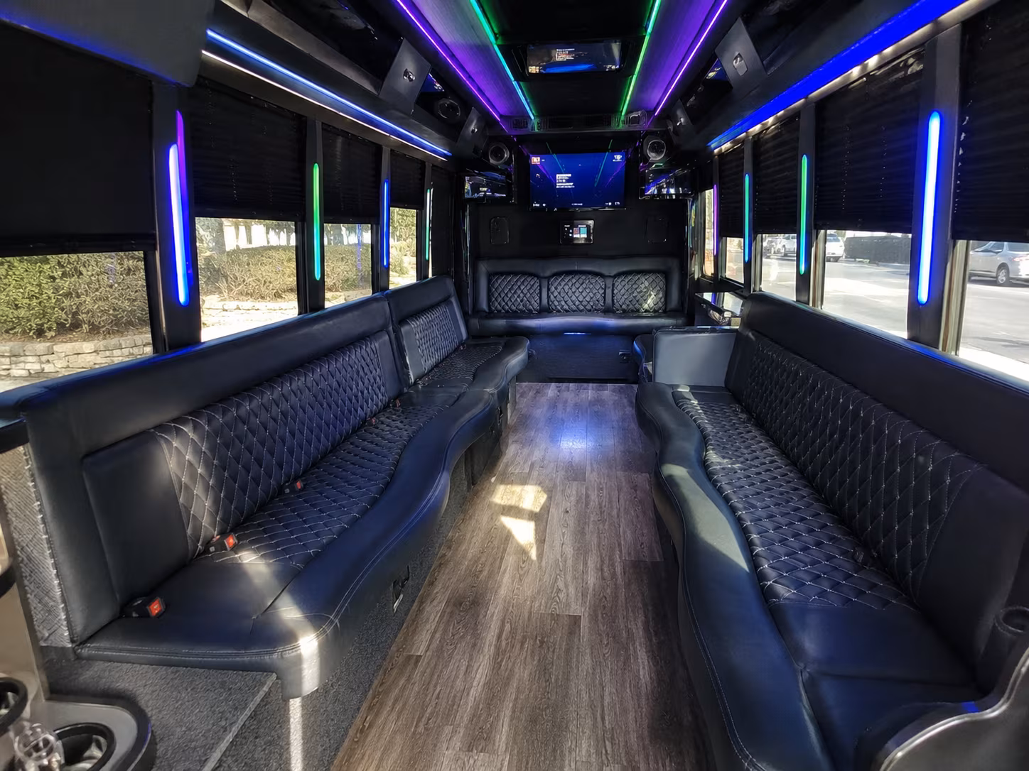 lenexa 15 passenger party bus interior