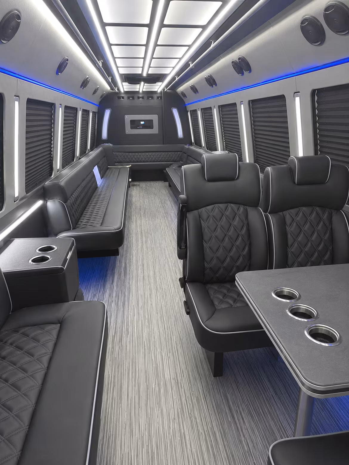 lenexa 25 passenger party bus inside