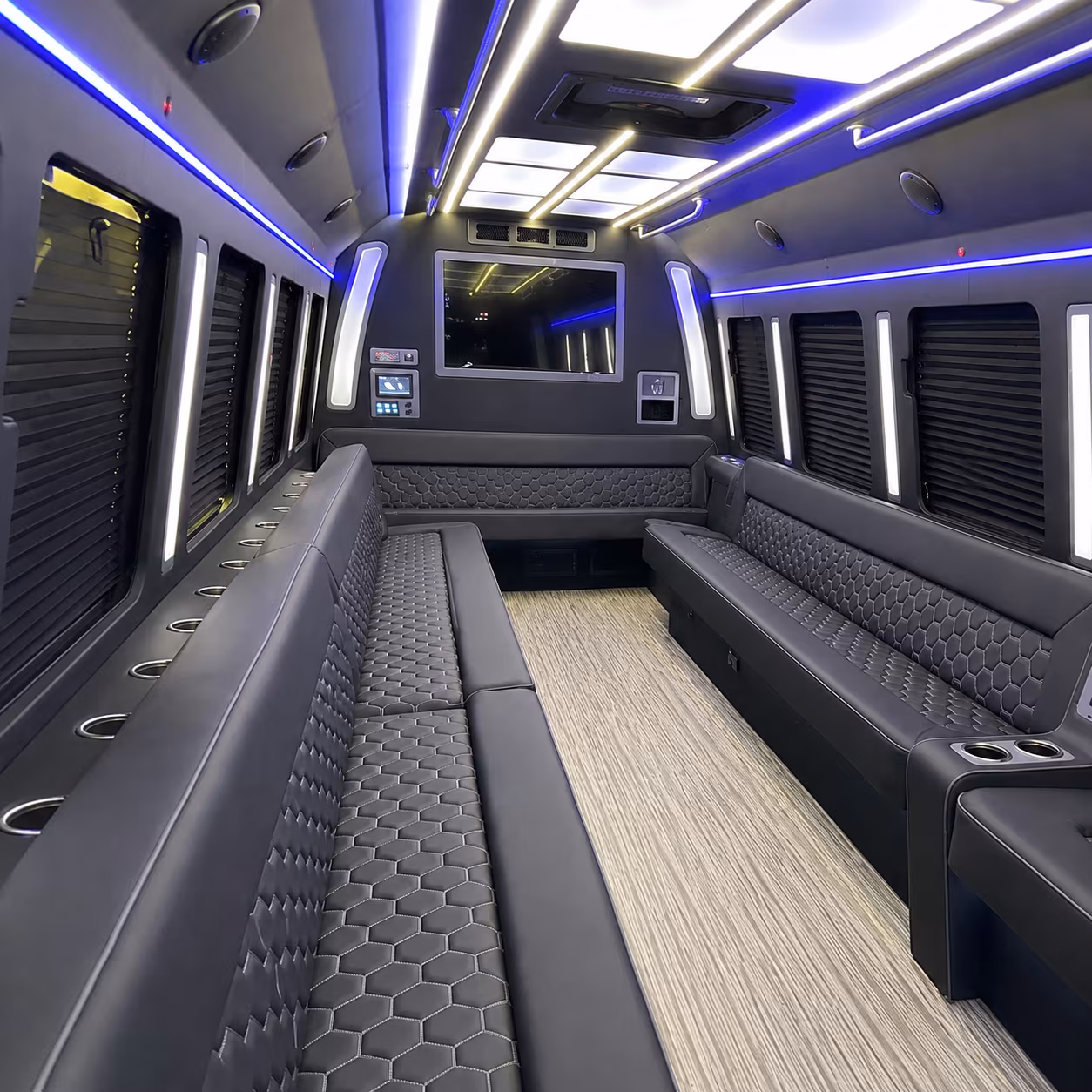 lenexa 40 passenger party bus inside