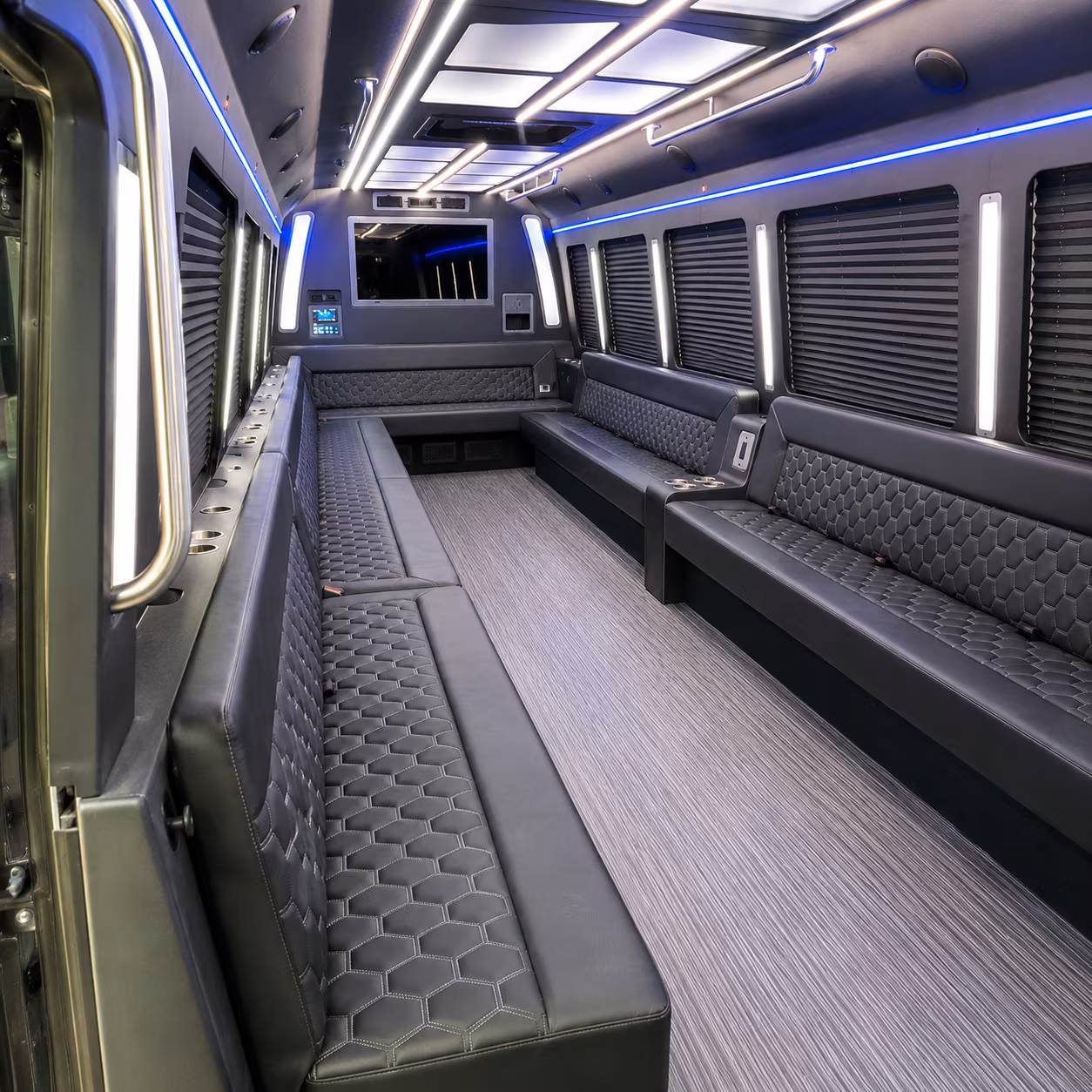 lenexa 40 passenger party bus interior