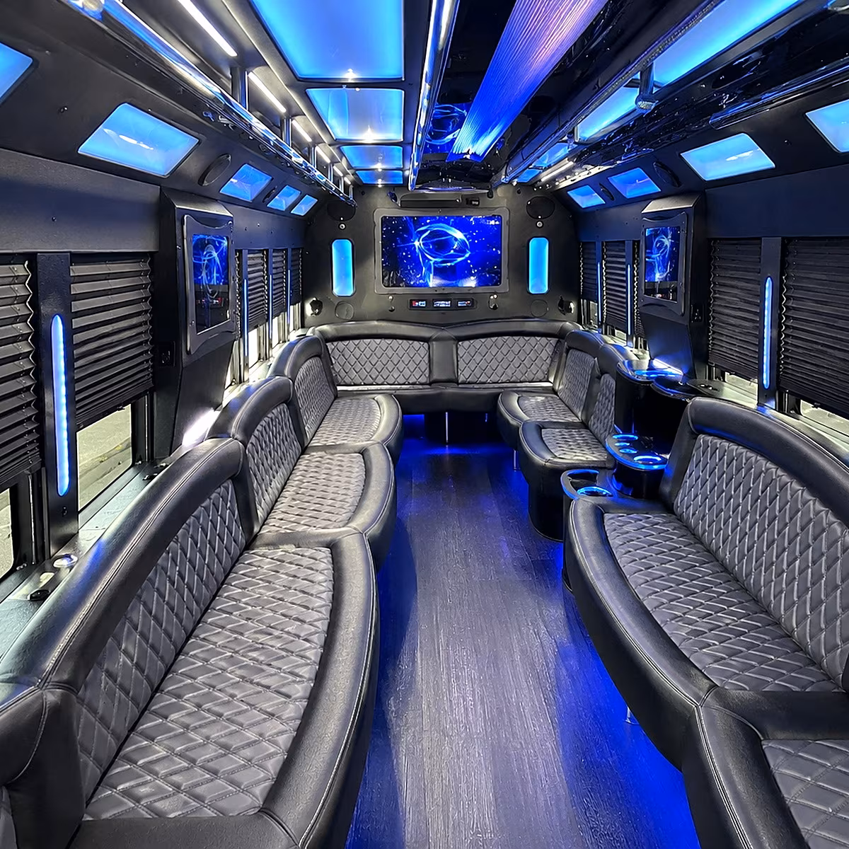 lenexa 50 passenger party bus interior