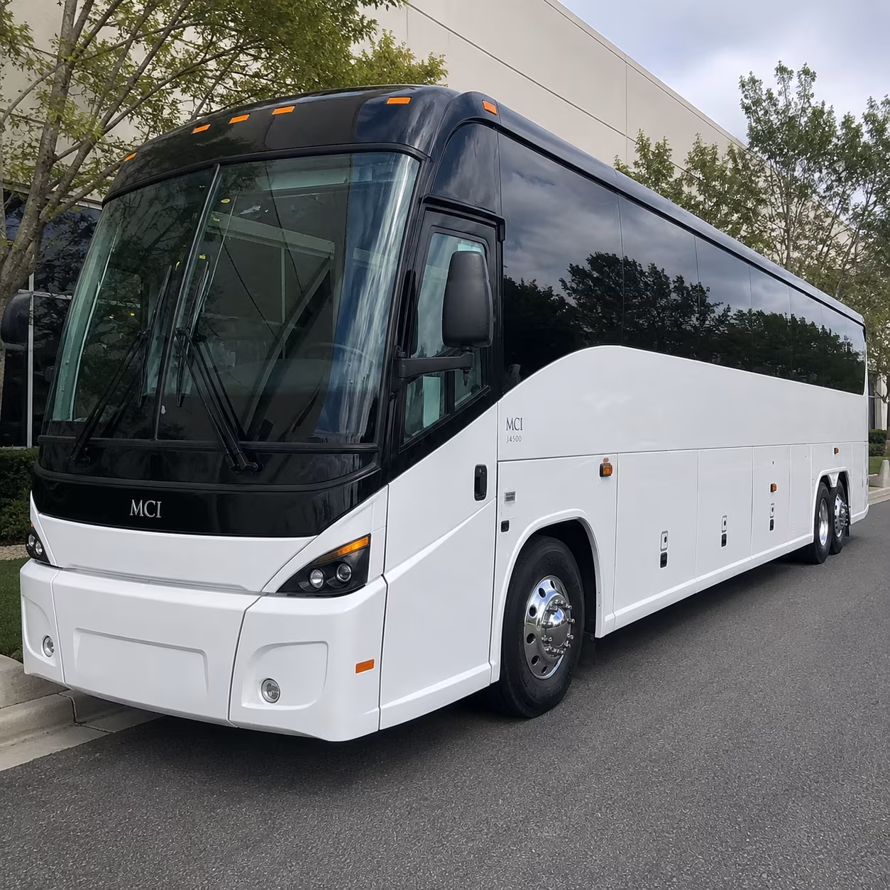 olathe charter bus rental exterior