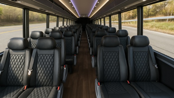 Interior of Charter Bus Company Shawnee's 15 Passenger Minibus in Shawnee