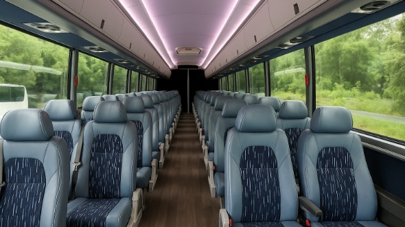 Interior of Charter Bus Company Lenexa's 28 Passenger Mini bus in Lenexa