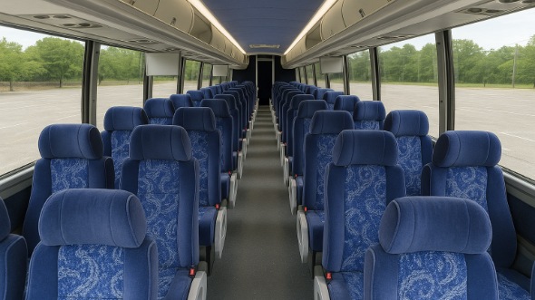 lenexa 50 passenger charter bus inside