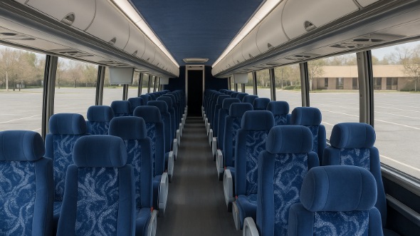 lenexa 55 passenger charter bus inside