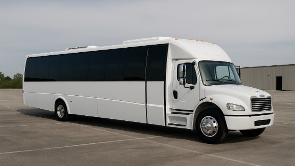Exterior of Charter Bus Company Lenexa's Party Bus in Lenexa